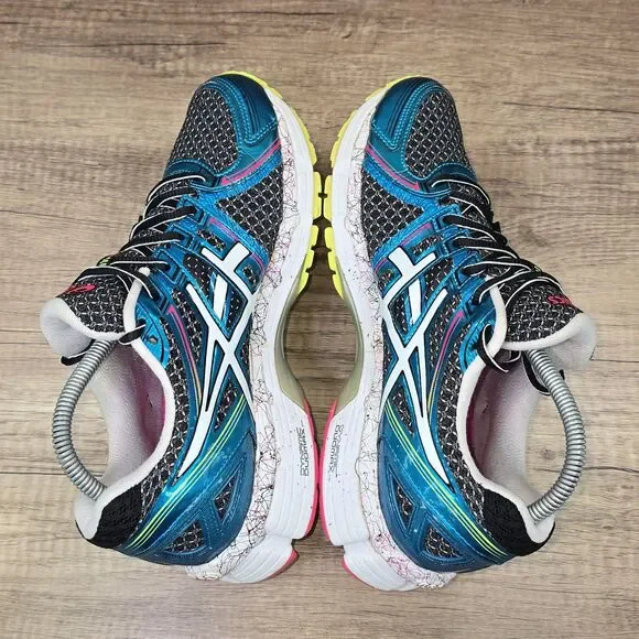 Asics Gel Kayano 19 Women's Size 9.5 Blue Black White Running Shoes (T392N) - Picture 6 of 9